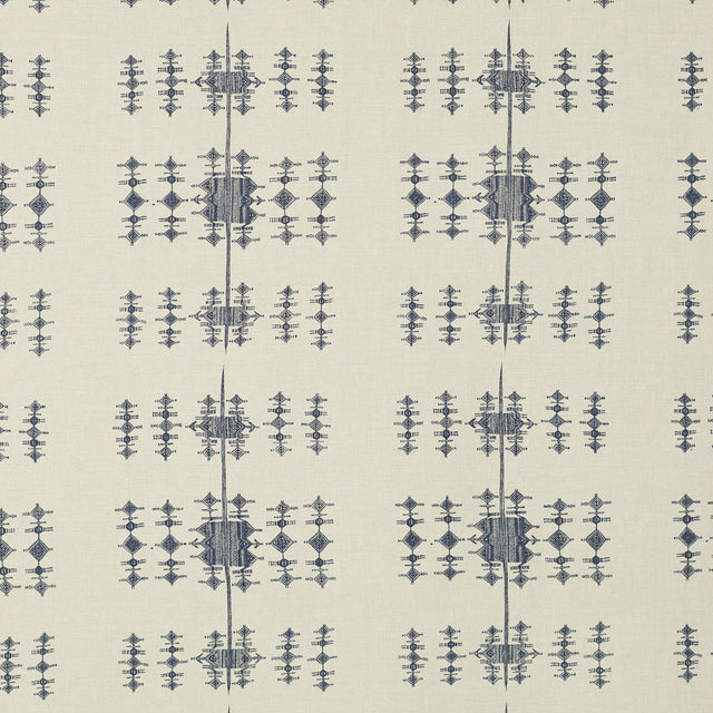 Schumacher 717N59 FULANI in INDIGO Fabric - RAOUL TEXTILES