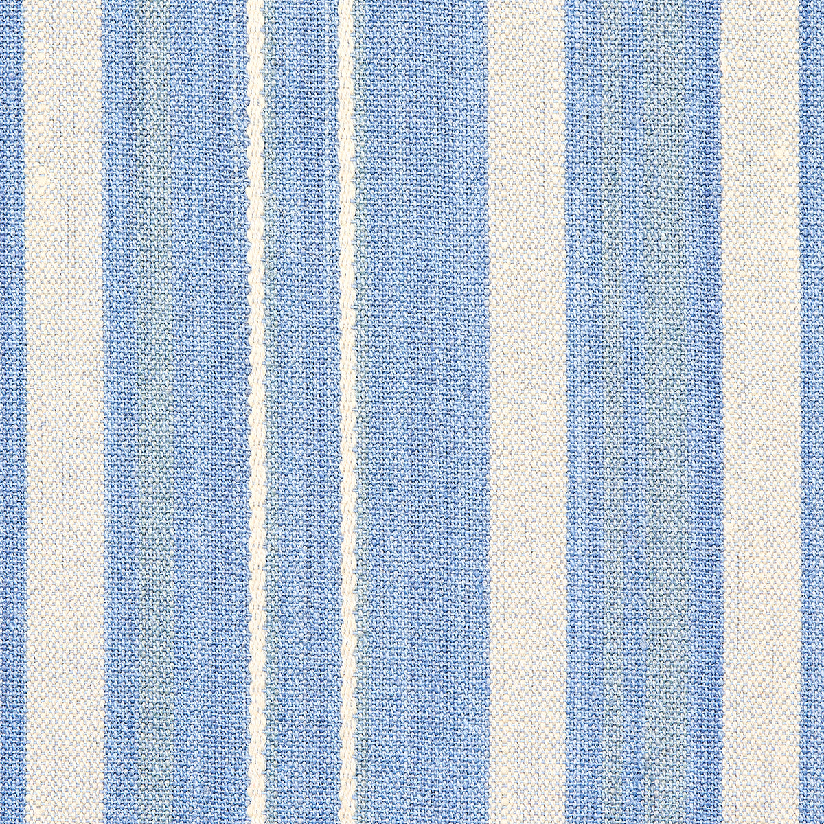 Schumacher Cajamarca Stripe Chambray Fabric