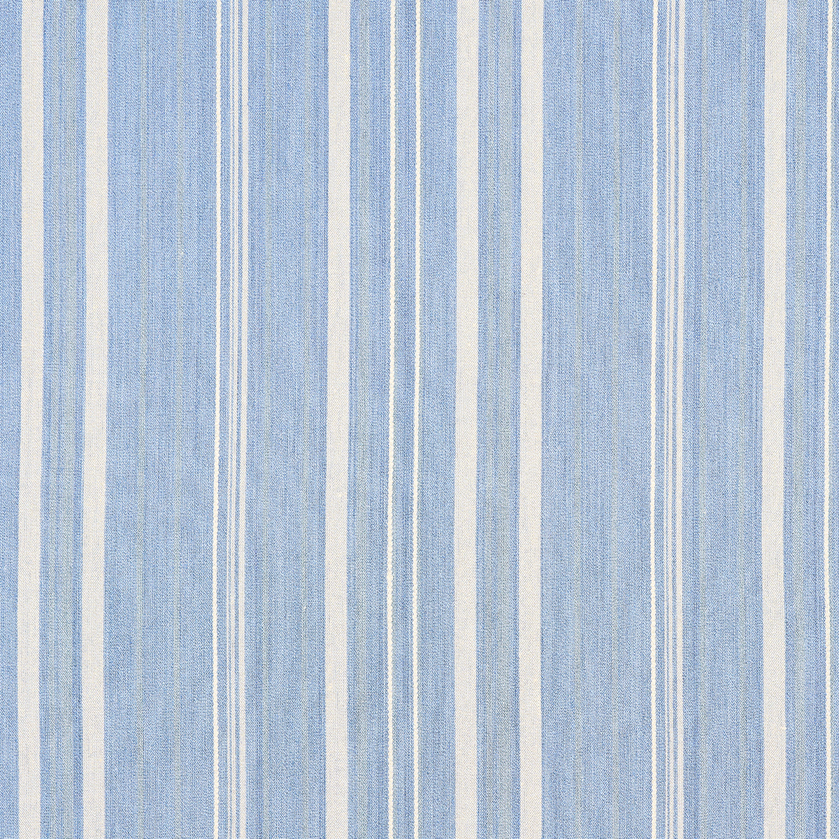 Schumacher Cajamarca Stripe Chambray Fabric