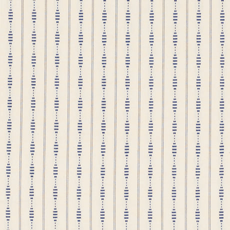 Schumacher Rania Stripe Navy Fabric - Eade's Wallpaper