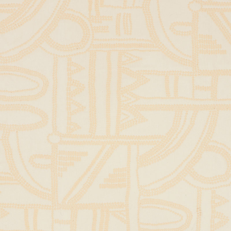 Schumacher Nadia Matelassé Ivory Fabric - Eade's Wallpaper