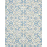 Schumacher Omar Embroidery Sky Fabric - Eade's Wallpaper