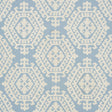 Schumacher Omar Embroidery Sky Fabric - Eade's Wallpaper