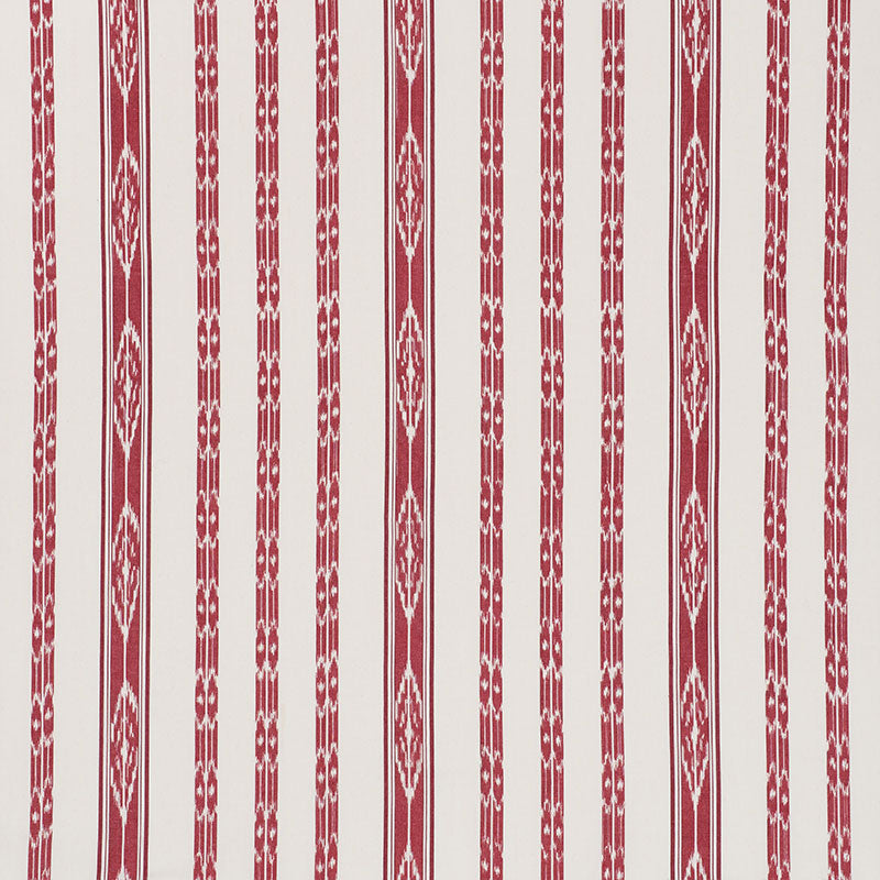 Schumacher Mariam Ikat Red Fabric - Eade's Wallpaper