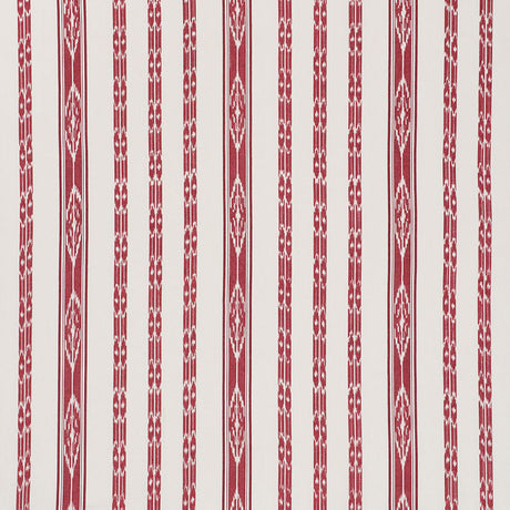 Schumacher Mariam Ikat Red Fabric - Eade's Wallpaper