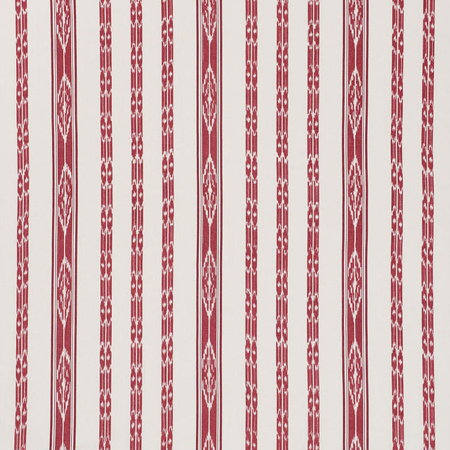 Schumacher Mariam Ikat Red Fabric - Eade's Wallpaper
