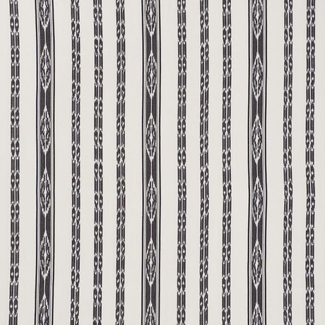 Schumacher Mariam Ikat Black Fabric - Eade's Wallpaper