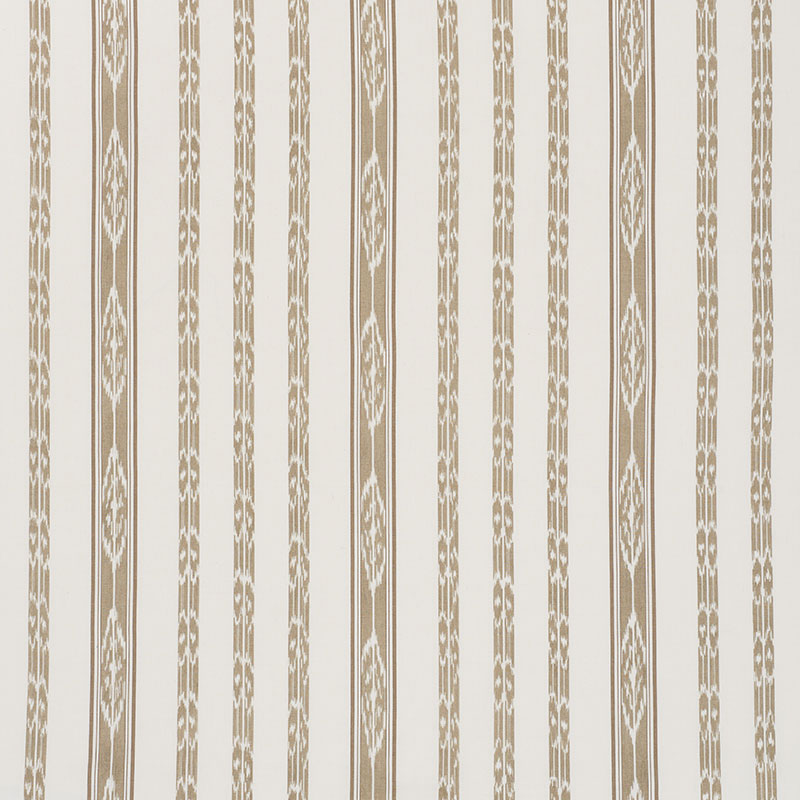 Schumacher Mariam Ikat Sand Fabric - Eade's Wallpaper
