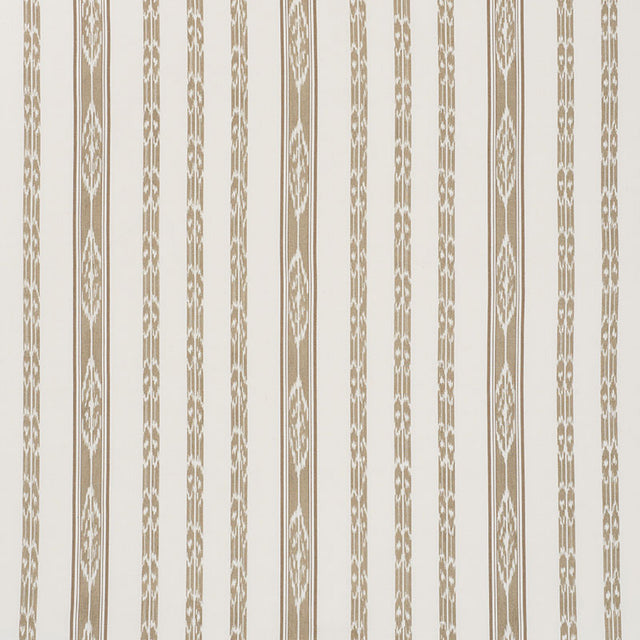 Schumacher Mariam Ikat Sand Fabric - Eade's Wallpaper