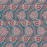 Schumacher Persephone Peacock Fabric - Eade's Wallpaper