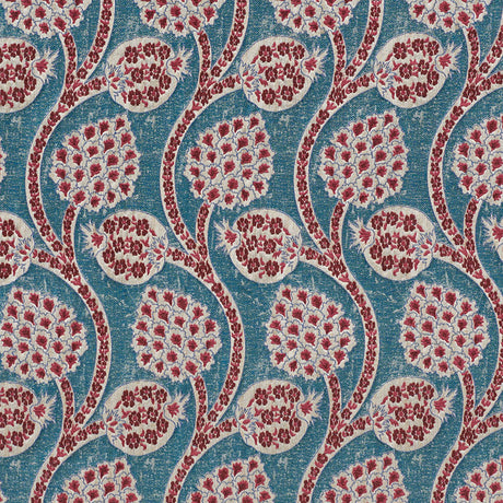 Schumacher Persephone Peacock Fabric - Eade's Wallpaper
