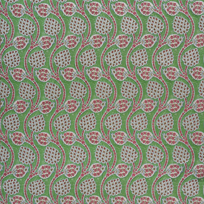 Schumacher Persephone Verdant Fabric - Eade's Wallpaper