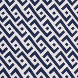 Schumacher Safari Appliqué Blue Fabric - Eade's Wallpaper