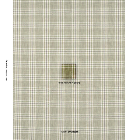 Schumacher Mariga Green Fabric - Eade's Wallpaper