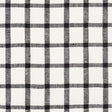 Schumacher Pauline Check Casement Blackwork Fabric - Eade's Wallpaper