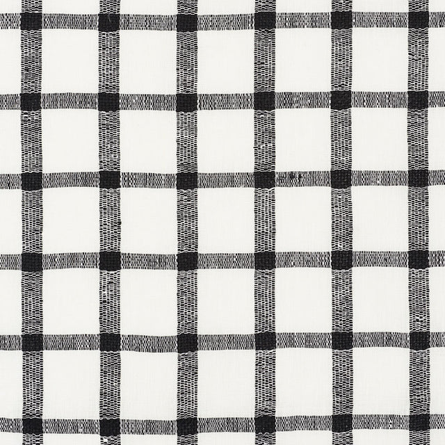 Schumacher Pauline Check Casement Blackwork Fabric - Eade's Wallpaper