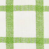 Schumacher Pauline Check Casement Leaf Fabric - Eade's Wallpaper