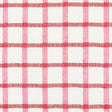 Schumacher Pauline Check Casement Rose Fabric - Eade's Wallpaper