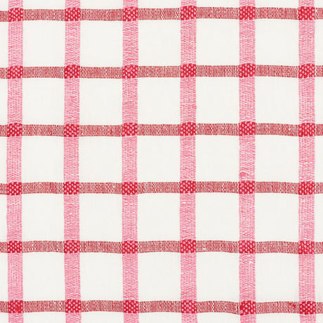 Schumacher Pauline Check Casement Rose Fabric - Eade's Wallpaper
