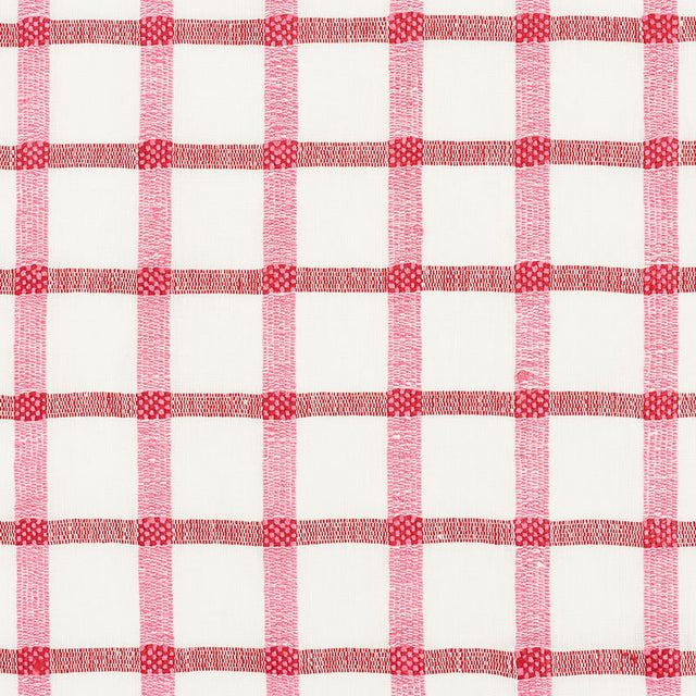 Schumacher Pauline Check Casement Rose Fabric - Eade's Wallpaper