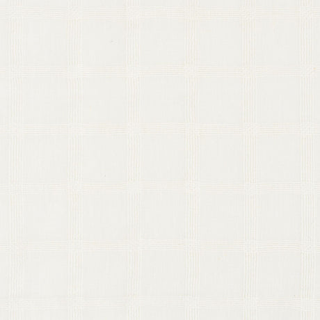 Schumacher Pauline Check Casement Whitework Fabric - Eade's Wallpaper