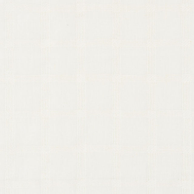 Schumacher Pauline Check Casement Whitework Fabric - Eade's Wallpaper