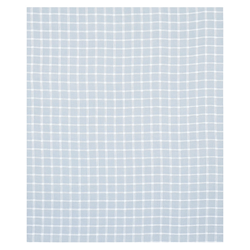Schumacher Pauline Check Casement Chambray Fabric - Eade's Wallpaper