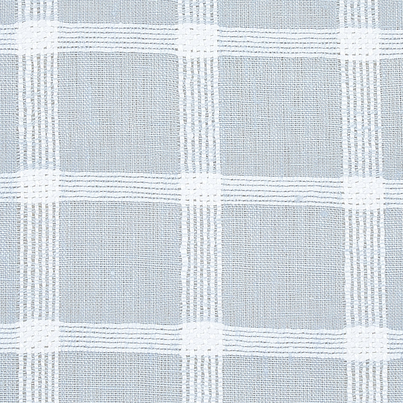Schumacher Pauline Check Casement Chambray Fabric - Eade's Wallpaper