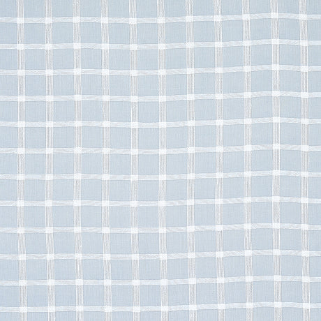 Schumacher Pauline Check Casement Chambray Fabric - Eade's Wallpaper