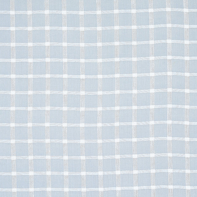 Schumacher Pauline Check Casement Chambray Fabric - Eade's Wallpaper