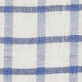 Schumacher Pauline Check Casement Blue Fabric - Eade's Wallpaper