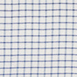 Schumacher Pauline Check Casement Blue Fabric - Eade's Wallpaper