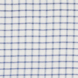 Schumacher Pauline Check Casement Blue Fabric - Eade's Wallpaper
