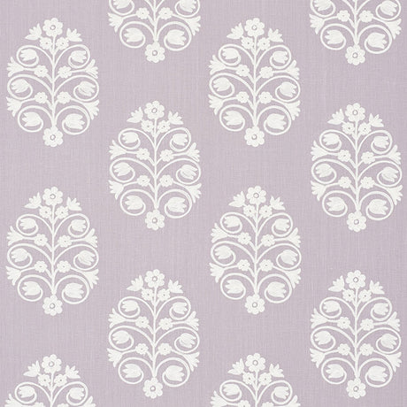 Schumacher Talitha Embroidery Wisteria Fabric - Eade's Wallpaper