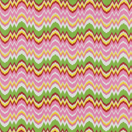 Schumacher 720B83 FLAMESTITCH in FUCHSIA Fabric - RAOUL TEXT