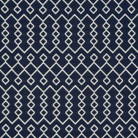 Schumacher 72110 BRICOLETTE in NAVY Fabric - ESSENTIALS: MID
