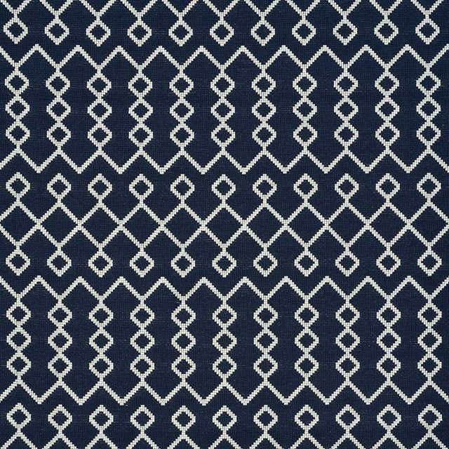 Schumacher 72110 BRICOLETTE in NAVY Fabric - ESSENTIALS: MID