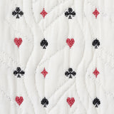 Schumacher Le Joueur Matelassé Rouge Et Noir Fabric - Eade's Wallpaper