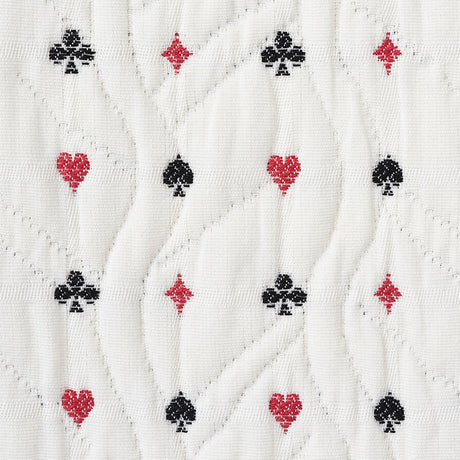 Schumacher Le Joueur Matelassé Rouge Et Noir Fabric - Eade's Wallpaper