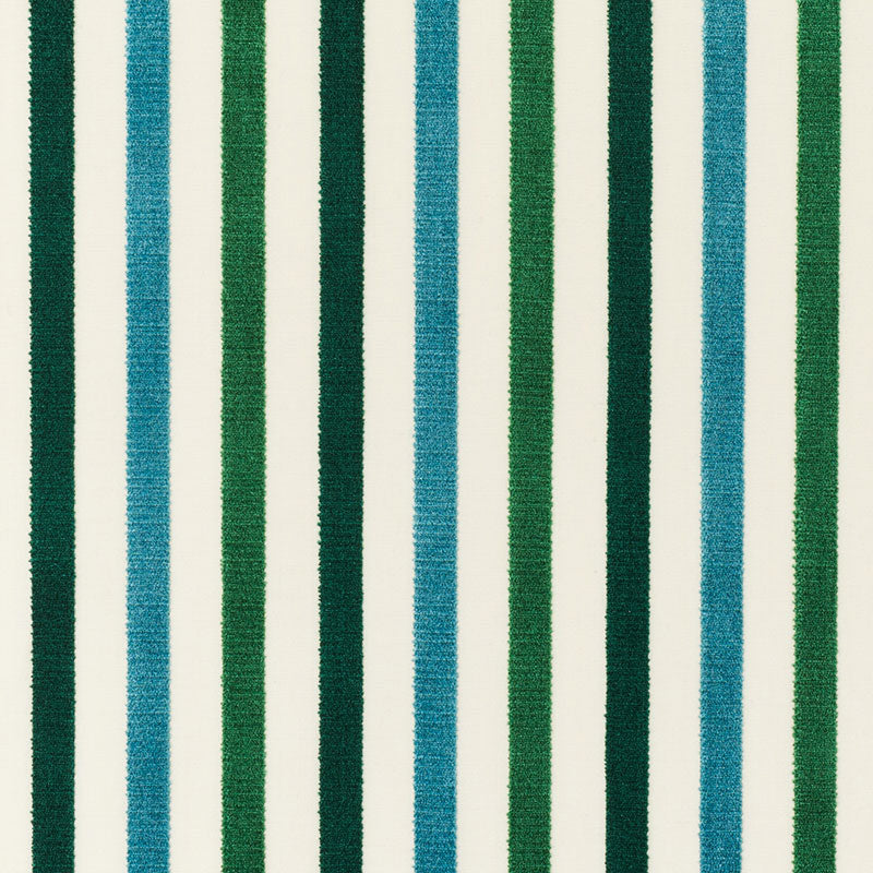 Schumacher Le Matelot Peacock Fabric - Eade's Wallpaper