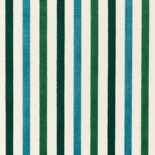 Schumacher Le Matelot Peacock Fabric - Eade's Wallpaper