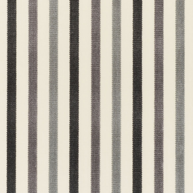 Schumacher Le Matelot Charcoal Fabric - Eade's Wallpaper