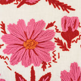 Schumacher Marguerite Embroidery Blossom Fabric - Eade's Wallpaper