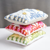 Schumacher Marguerite Embroidery Blossom Fabric - Eade's Wallpaper