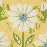 Schumacher Marguerite Embroidery Buttercup Fabric - Eade's Wallpaper