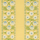 Schumacher Marguerite Embroidery Buttercup Fabric - Eade's Wallpaper