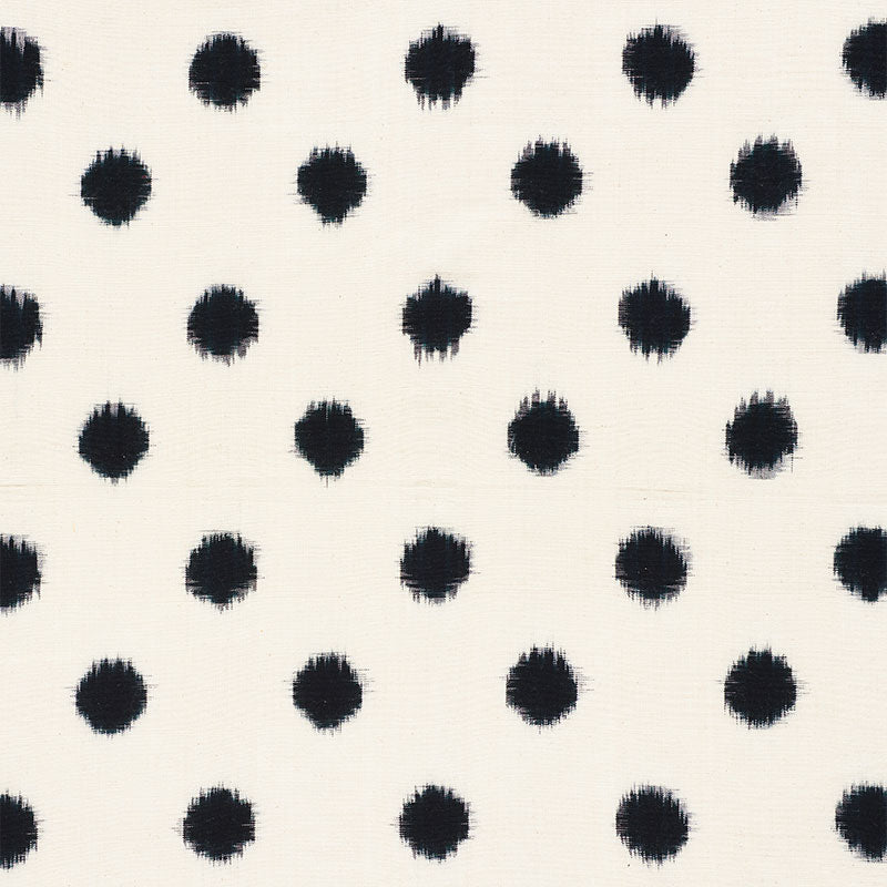 Schumacher Sakuru Ikat Black Fabric - Eade's Wallpaper