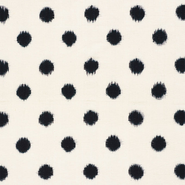 Schumacher Sakuru Ikat Black Fabric - Eade's Wallpaper