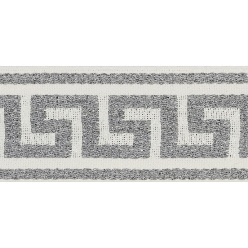 Schumacher 72392 GANTON TAPE INDOOR/OUTDOOR in GREY Trim - I