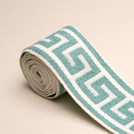 Schumacher 72396 GANTON TAPE INDOOR/OUTDOOR in TEAL Trim - P